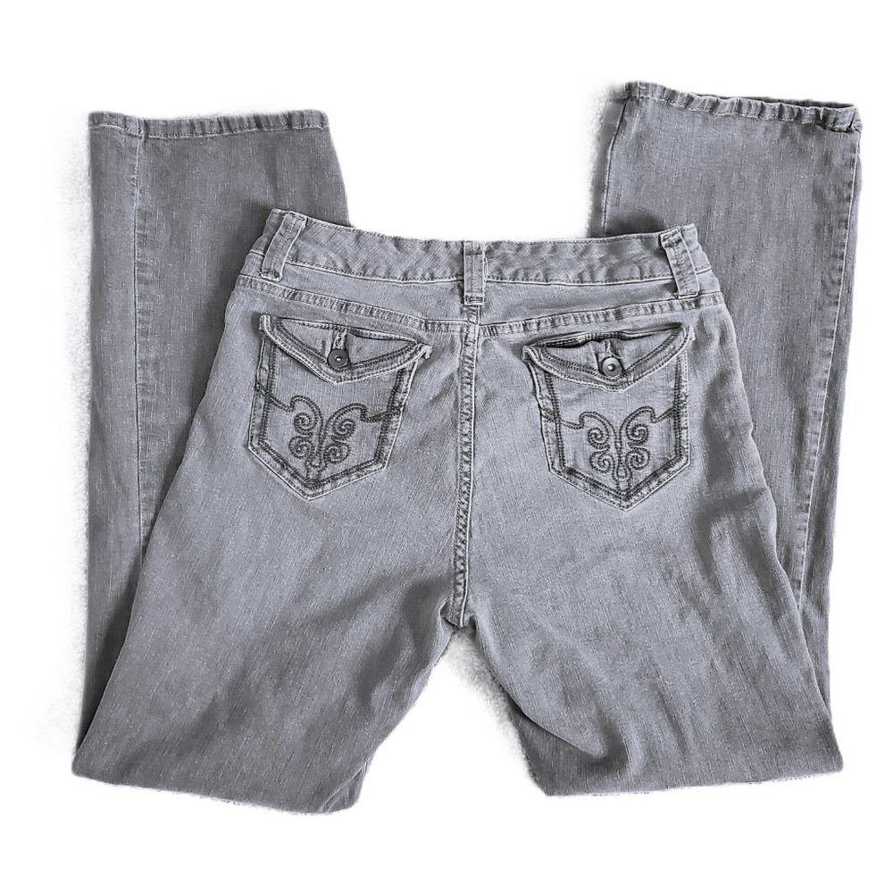 Lee Gray Stretch Slender Secret Lower On The Waist Jeans size 10